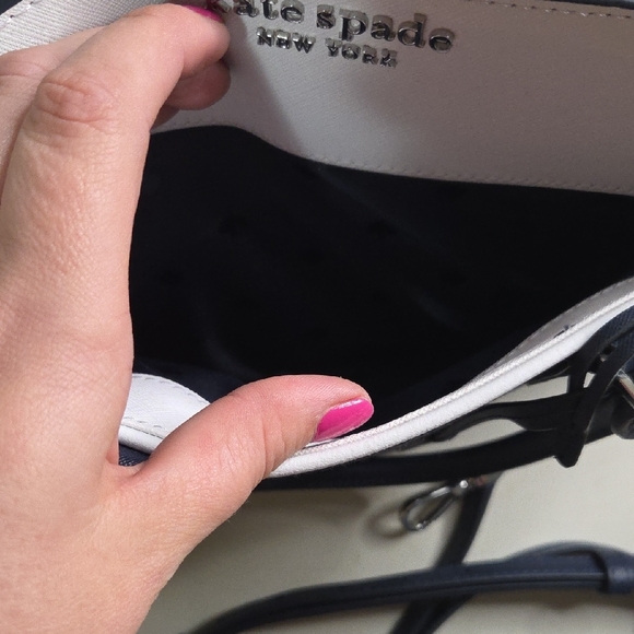 kate spade Denim and White Satchel Nwot - Picture 2 of 9